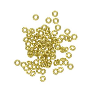 Jump ring 1pkg100 brass, 3mm round, 20 gauge / 1.5mm inside diameter