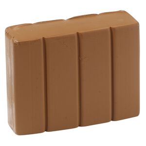 Polymer clay, Sculpey&reg; PREMO, raw sienna. Sold per 2-ounce bar.