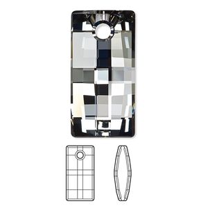 Focal 10pk crystal silver night, Swarovski&reg; 30x15mm pendant urban 6696