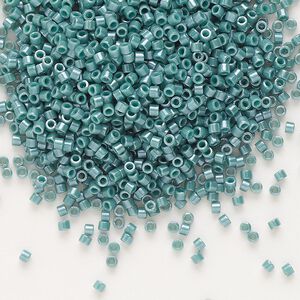 Seed bead, Delica&reg;, glass, pkg/7.5g, #11 round, opaque glazed luster mallard (DB-0264).