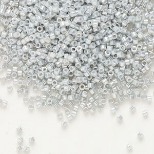 Seed bead, Delica&reg;, glass, pkg/50g, #11 round, opaque gold luster grey (DB-0252).