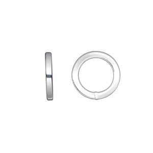 Jump ring 1pkg2 sterling silver, 14mm soldered closed round / square wire, 13 gauge / 9.8mm inside diameter