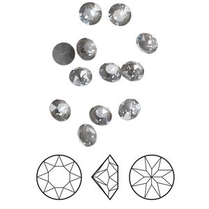 Chaton 12pk crystal dark grey ignite LacquerPRO, Crystal Passions&reg; 6.14-6.32mm round SS29 1088