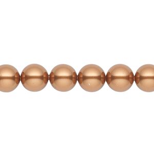 Pearl 50pk copper, Crystal Passions&reg; 8mm round 5810