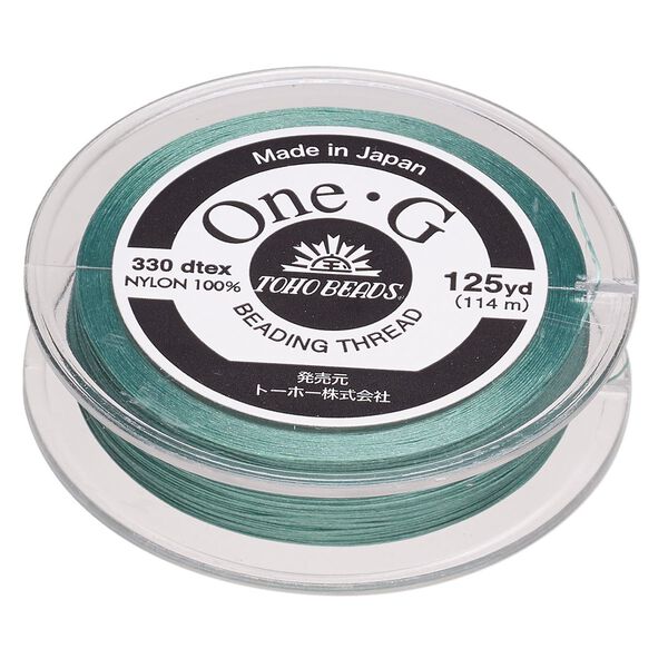 Thread, TOHO BEADS&reg;, One-G&trade; 1pkg125yd, nylon, mint green, size 0. image number 0