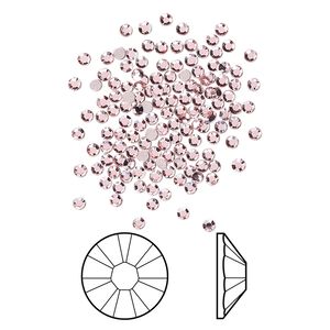 Flat back 1440pk vintage rose foil back, Swarovski&reg; 1.7-1.9mm rose round SS5 2058