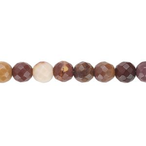 Moukaite jasper 1pkg1, faceted round bead natural 15.5-16 inch 6mm