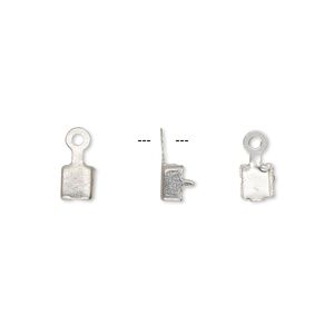 Cupchain connector 1pkg50 silver-finished 4.5mm / fits 4mm cupchain, brass