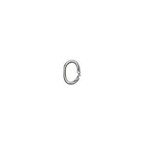 Loop Lock&trade;, JBB Findings, antique silver-plated brass, 7x5mm smooth oval. Sold per pkg of 4.