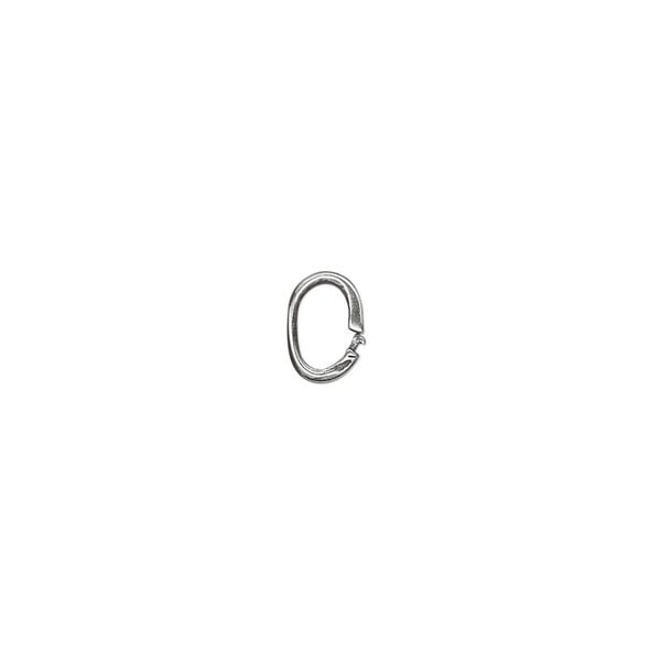 Loop Lock&trade;, JBB Findings, antique silver-plated brass, 7x5mm smooth oval. Sold per pkg of 4. image number 0