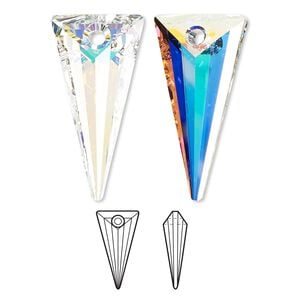 Focal 1pk crystal AB, Crystal Passions&reg; 39x20mm pendant spike 6480