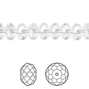 Bead 12pk crystal, Crystal Passions&reg; 8x6mm rondelle 5040