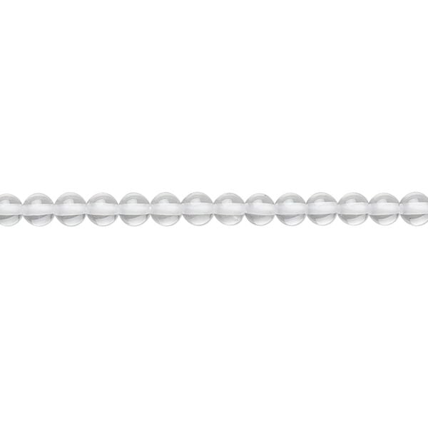Quartz crystal 1pkg1, hand-cut round bead natural 15.5-16 inch 3mm image number 0