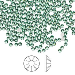 Flat back 144pk Caribbean Sea foil back, Preciosa MAXIMA Czech crystal rhinestone 2.1-2.3mm chaton rose round SS7