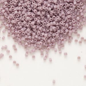Seed bead, Delica&reg;, glass, pkg/50g, #11 round, opaque mauve (DB-0728).