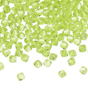 Bead 144pk citrus green, Crystal Passions&reg; 4mm bicone 5328