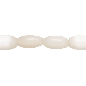 Bead, fiber optic glass, pkg/14 inch, opaque pale pink, 12x8mm center-drilled oval.