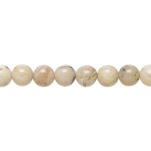 Dendritic opal 1pkg1, round bead natural B grade, 15.5-16 inch 6mm