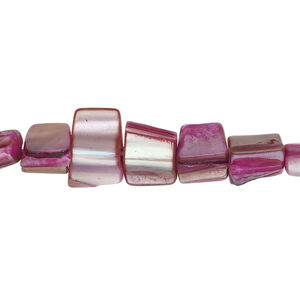 Mother-of-pearl shell 1pkg1, triangle tube bead 15 inch elderberry 6x5mm-11x8mm