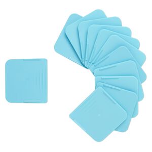 Replacement organizer divider, ArtBin&reg; tarnish inhibitor, polypropylene, teal blue, 1-1/2 inch square. Sold per pkg of 12.