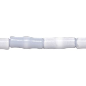 Bead, cat's eye glass (fiber optic glass), violet, 17x5mm-17x7mm vase. Sold per 14-inch strand, approximately 20 beads.