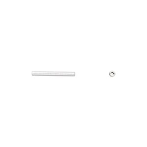 Bead 1pkg0.25troyoz sterling silver, 12x1.5mm tube