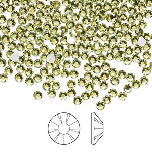 Flat back 1440pk limecicle foil back, Preciosa MAXIMA Czech crystal rhinestone 2.5-2.7mm chaton rose round SS9