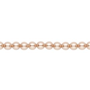 Pearl 500pk rose gold, Swarovski&reg; 4mm round 5810