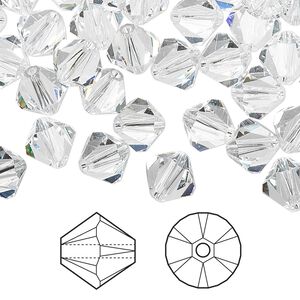Bead 288pk crystal, Crystal Passions&reg; 8mm bicone 5328