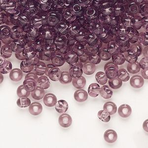 Seed bead, Preciosa Ornela Czech glass, pkg/50g, #6 rocaille, transparent light amethyst, (20010).