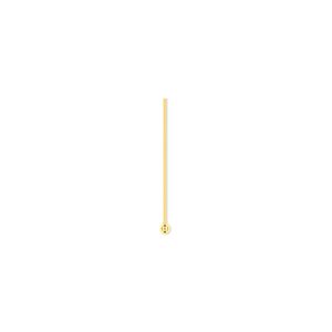 Head pin 1pkg10 gold-plated, 0.75 inch / 1.5mm ball tip, 24 gauge brass