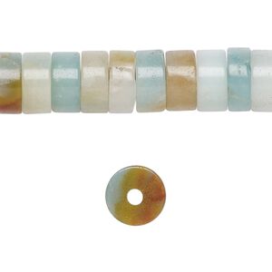 Amazonite 1pkg10, heishi bead natural 10x5mm