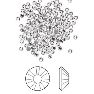 Flat back 1440pk crystal foil back, Swarovski&reg; hotfix 1.9-2.1mm rose round SS6 2038HF
