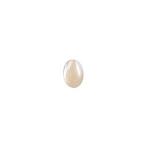 Cabochon, mother-of-pearl shell (natural), 7x5mm calibrated oval. Sold per pkg of 6.