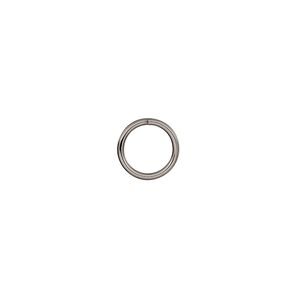 Jump ring 1pkg50 stainless steel, 9mm round, 18 gauge / 7mm inside diameter