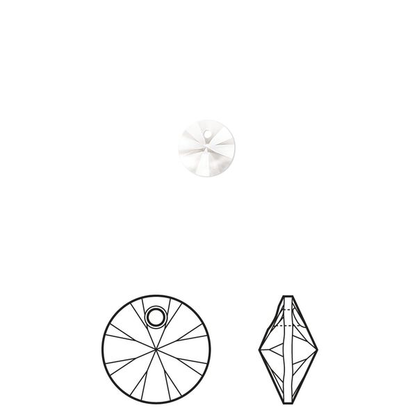 Drop 720pk crystal, Swarovski&reg; 6mm pendant mini disk 6428 image number 0