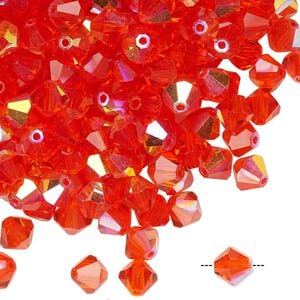 Bead 24pk hyacinth AB, Preciosa Czech crystal 6mm bicone