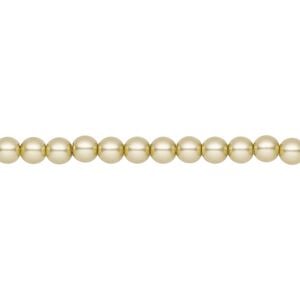 Pearl 50pk vanilla, Preciosa Czech crystal 4mm round