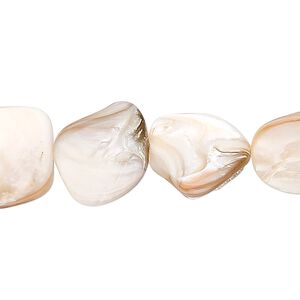 Mother-of-pearl shell 1pkg1, nugget bead 15.5 to 16 inch small to medium