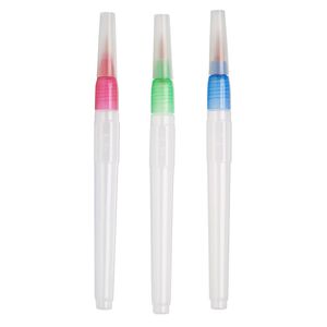 Water brush, Royal & Langnickel&reg;, Aqua Flow&trade;, plastic and taklon, mixed colors, 9mm / 14mm / 18mm tip lengths, 6 inches. Sold per 3-piece set.
