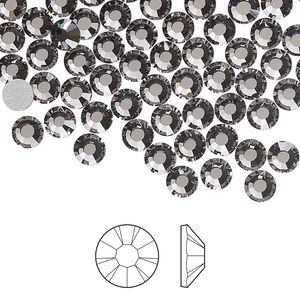 Flat back 1pkg144, lilac ash foil back Preciosa Viva 12&reg; Czech crystal rhinestone 4.6-4.8mm chaton rose round SS20