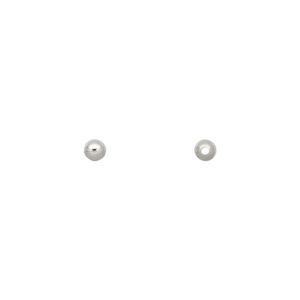 Bead 1pkg100 imitation nickel-plated, 3mm round, brass