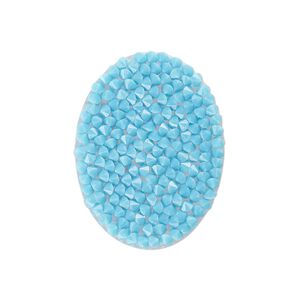 Iron-on transfer 1pk turquoise, Crystal Passions&reg; 29x22mm oval 707487