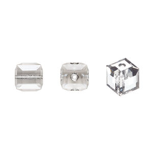 Bead 1pkg96 crystal urban grey, Swarovski&reg;, 8mm cube 5601