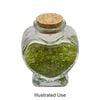 Bottle, glass and cork, clear, 3x2-1/2 inch glass heart with cork stopper and 1-inch opening. Sold individually. image number 0