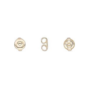Earnut 1pkg2 14Kt gold-filled, 6.5x5.5mm, 1 pair