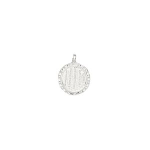 Drop, silver-plated brass, 9.5mm round with SS34 round setting. Sold individually.