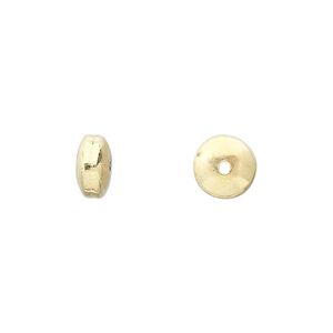 Bead 1pkg8 "vermeil" sterling silver, 10x5mm saucer