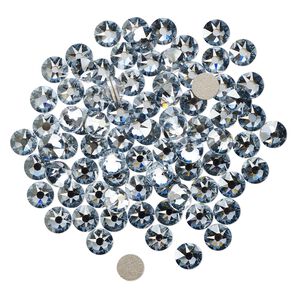 Flat back 144pk crystal blue shade foil back, Crystal Passions&reg; 3.8-4mm rose round SS16 2088