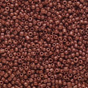 Seed bead, Ming Tree&trade;, glass, pkg/1 pound, #11 round, opaque brown.